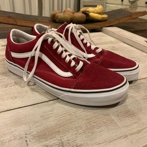 Red Maroon Old School Vans Great Condition Mens 11